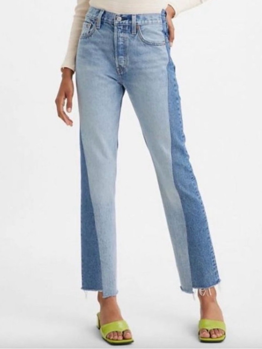 Levi’s Premium 501 Spliced Two-Tone Jeans Size 26